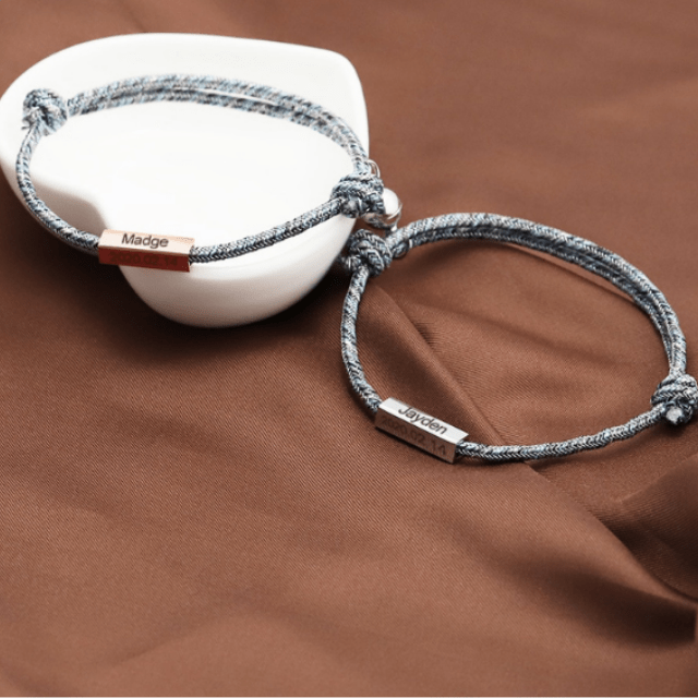 Bracelets couple magnétiques personnalisés cheriedoudou