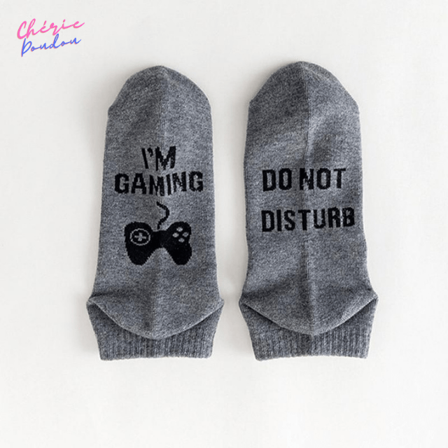 Chaussettes hiver Gaming - Gris cheriedoudou