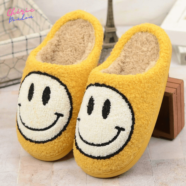 Chaussons moumoute smiley - Smooth