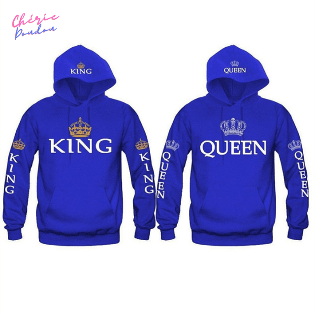 Sweat King & Queen - Bleu – Cheriedoudou