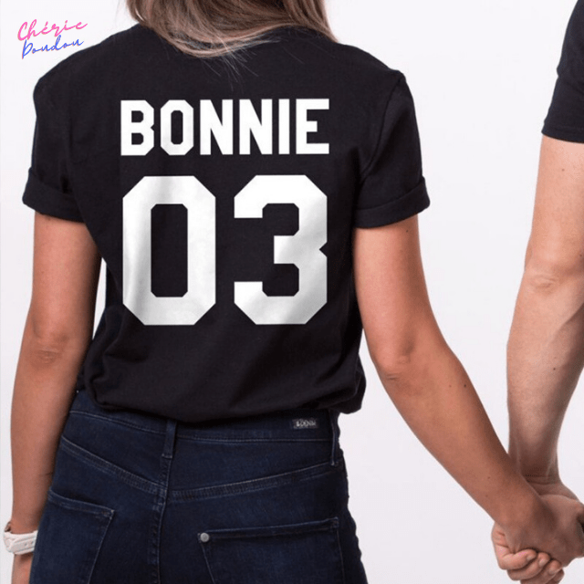 T-shirt couple Bonnie and Clyde cheriedoudou