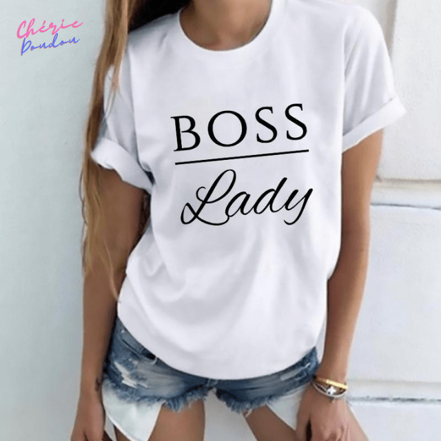 T-shirt Femme Boss Lady cheriedoudou