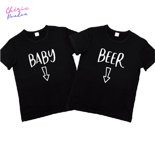 T-shirts couple Baby Beer cheriedoudou